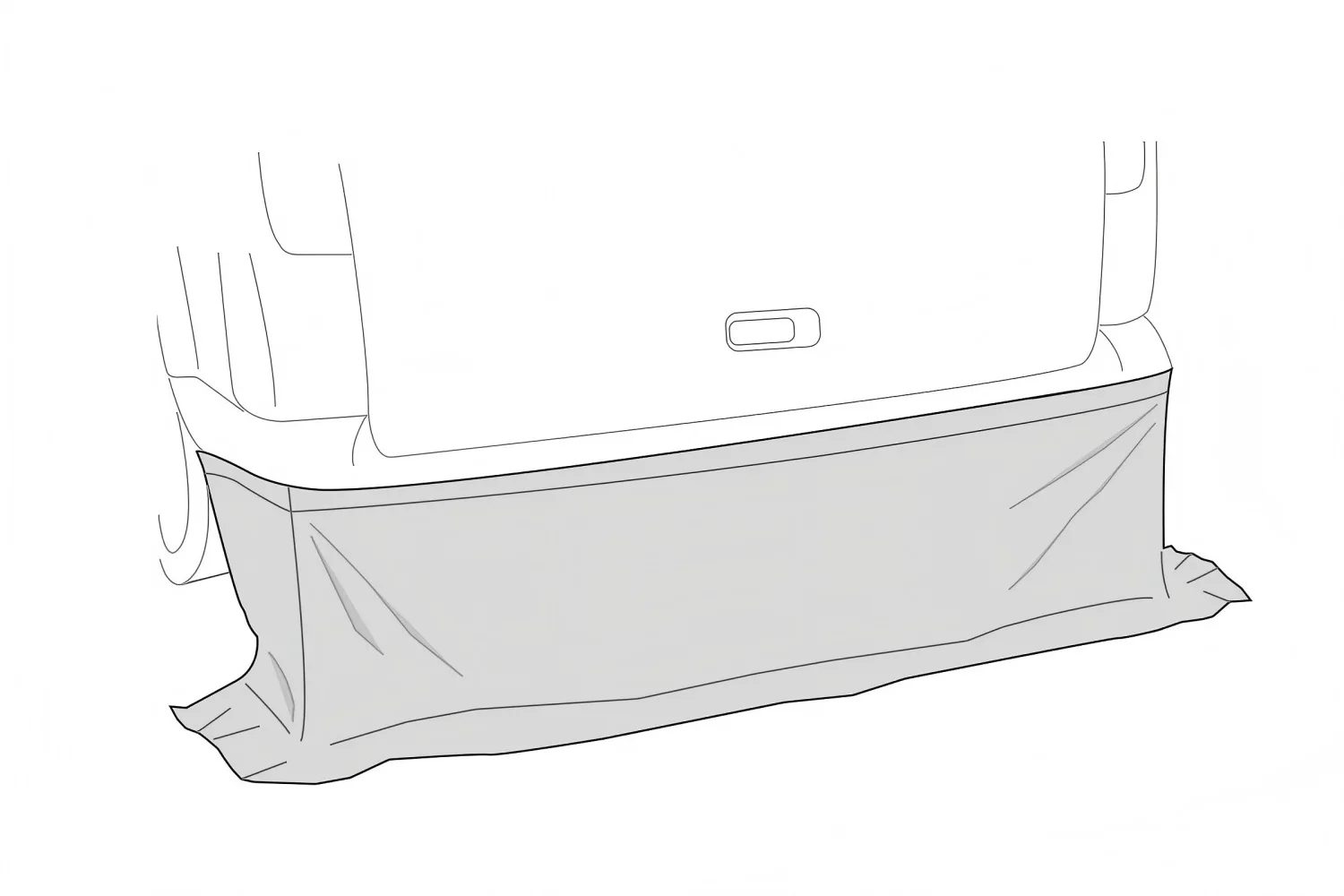 

Для VW T5 T6 Campervan задний плинтус ветрозащитный перерыв SWB опорная юбка для задней двери багажника караван Rv комплекты нижнего забора задней двери