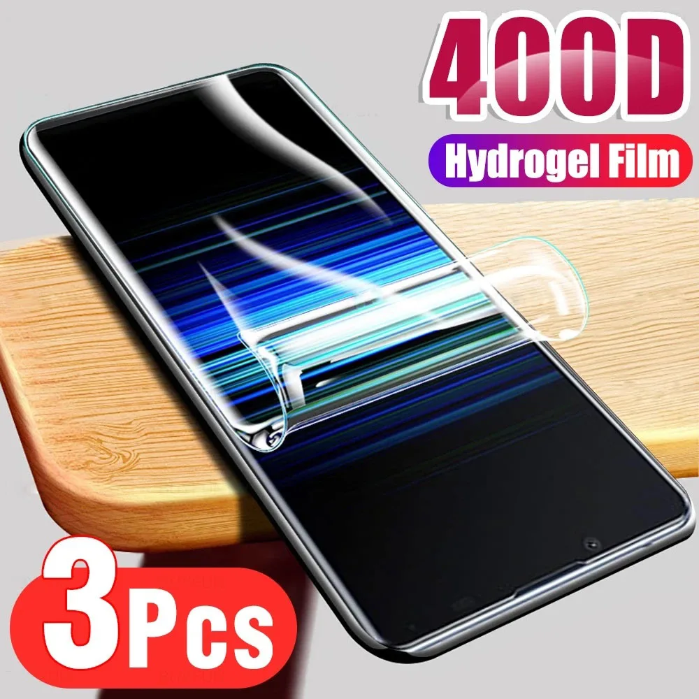 3Pcs Hydrogel Film For Sony Xperia 1 5 10 II III IV V Plus 8 Pro I Lite Screen Protector Protective Film Film