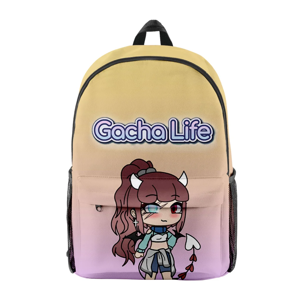 Harajuku Popular Gacha Life 3D Printed Student School Bags Youthful Notebook Backpacks Oxford Waterproof Boys/Girls Travel Bags