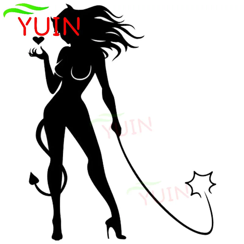 Sexy Devil Girl Classic Fashion Window Glass Decoration Car Decal Personalized PVC Waterproof Sticker Color Can Be Customized