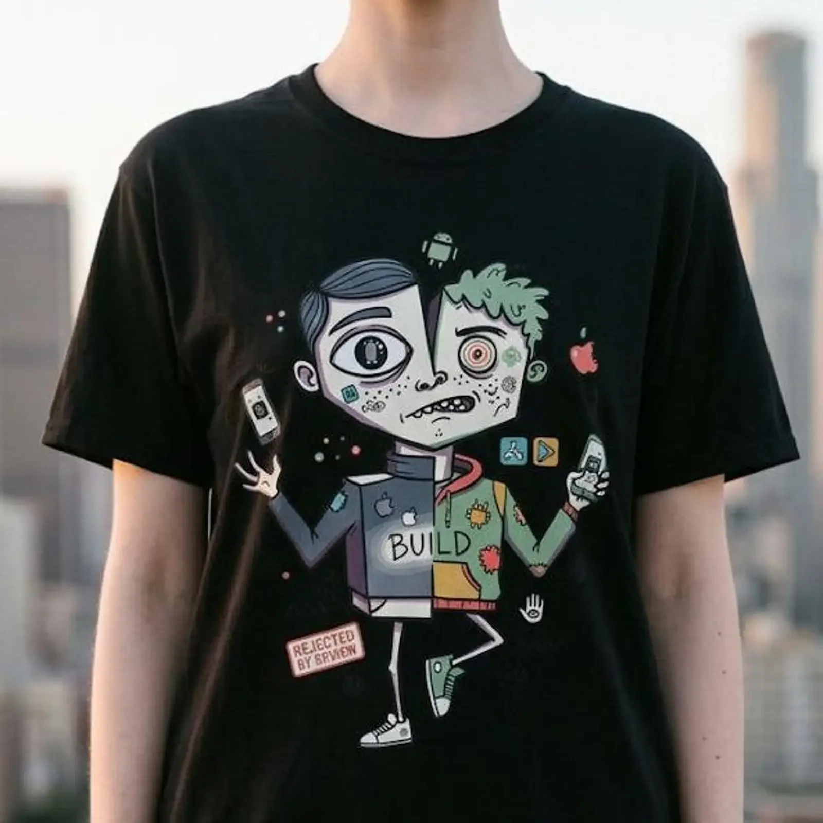 Mobile Developer T Shirt Funny iOS Android App Builder vintage Washed Breathable designer clothes fashion Slightly streetwear