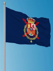 FLAGDOM 3X5Fts 90X150cm 스페인 스페인 표준 명예의 왕 후안 카를로스 깃발