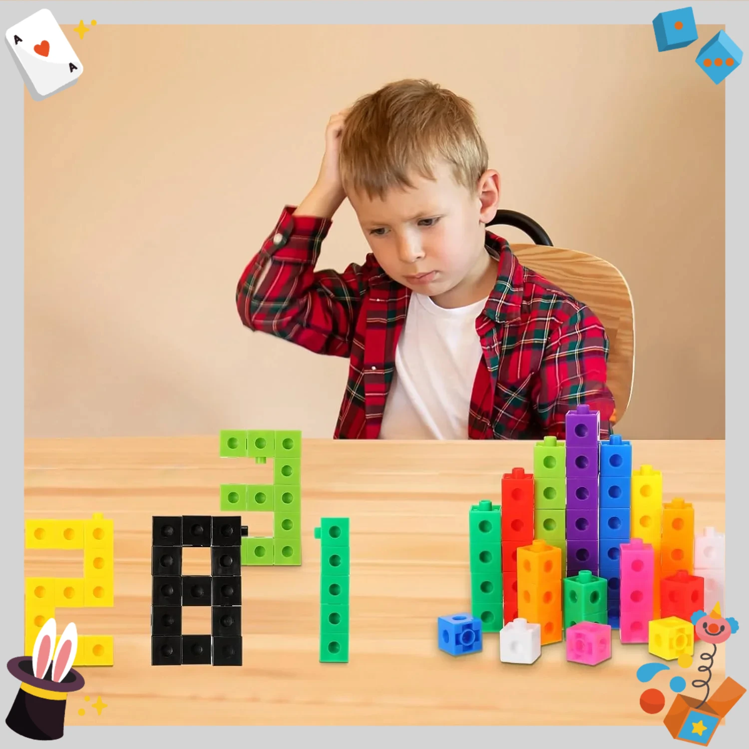 100 Uds. Cubos de enlace, cubos de conteo, cubos de matemáticas coloridos, manipuladores de matemáticas, suministros de aprendizaje para el aula, juguetes de actividades (Clas