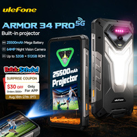【World Premiere】Ulefone Armor 34 Pro 5G AI Rugged Phone 25500mAh Up to 32GB+512GB Built-in Projector 120Hz 6.95\