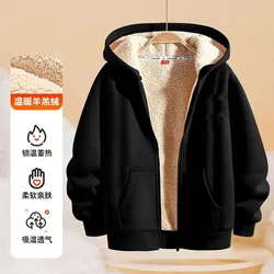 Neue Jungen Mädchen Freizeit jacken Kinder gepolstert verdickte Lammwolle Mäntel Kinder warme Winter Hoodies Teenager Mode Kapuzen kleidung