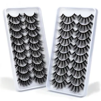 10 คู่ขนตาปลอม 3D ขนตาปลอมธรรมชาติรัสเซียมังงะ Lashes Soft Eyelash Extension แต่งหน้าชุด Cilios ขายส่ง