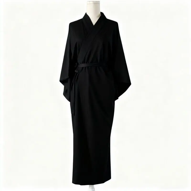 WomenTraditional Japanese Kimono Juban White Yukata Dress SLong Robe With Belt Gown Haori Kimonos Inner Wear Accessories
