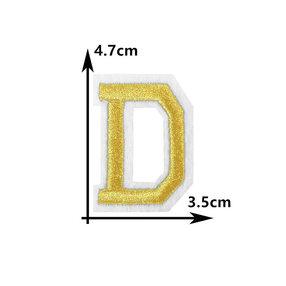 Lettres de dessin animé en fer thermofusible doré, patchs adhésifs pour vêtements et chapeaux, décoration de jeans bricolage, accessoires vestisens