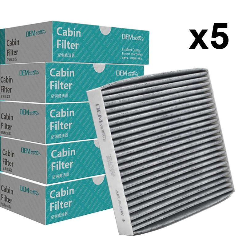 5x Car Pollen Cabin Filter Activated Carbon For Toyota Yaris RAV4 Camry Avensis Prius Subaru Outback Legacy Trezia 87139-YZZ08