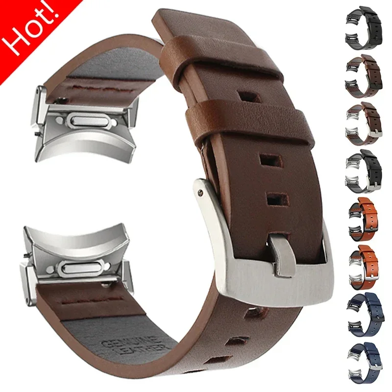 No Gaps Leather Strap for Samsung Galaxy Watch 6Classic 43mm 47mm 6 5 4 40mm 44mm Strap Quick Fit Watchband for Galaxy 5Pro 45mm