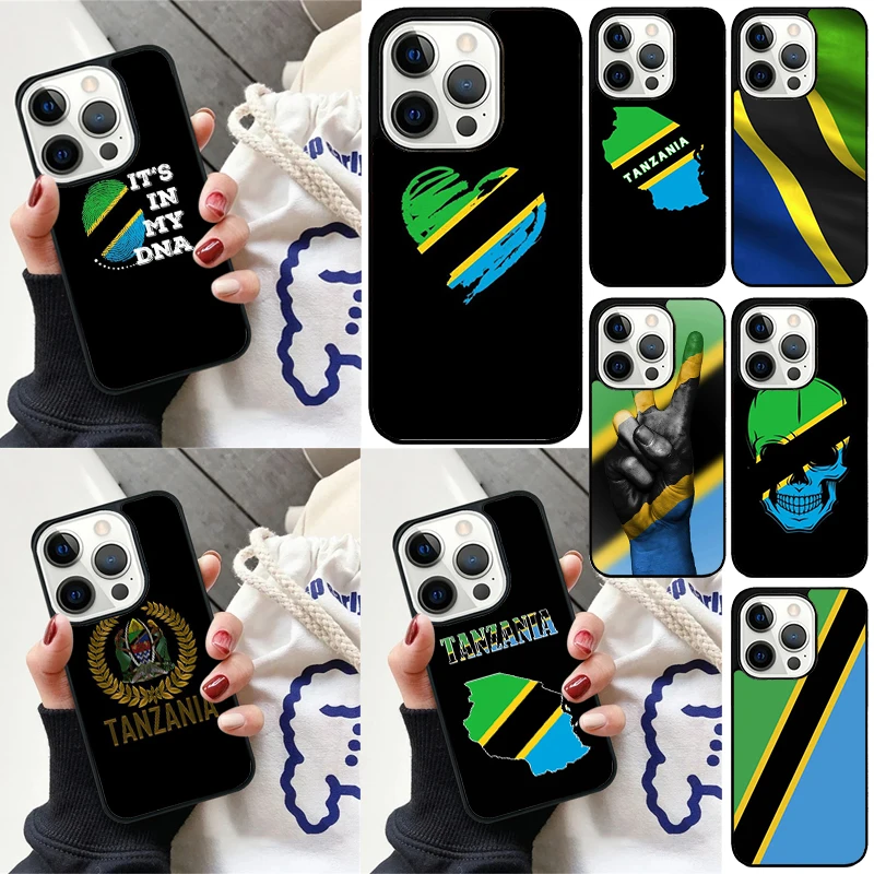 Tanzania Flag Coat Of Arms Cover For iPhone 16 13 14 15 Pro Max 12 Mini 11 15 Pro Max 6 7 8 Plus Max SE 2020 Phone Case