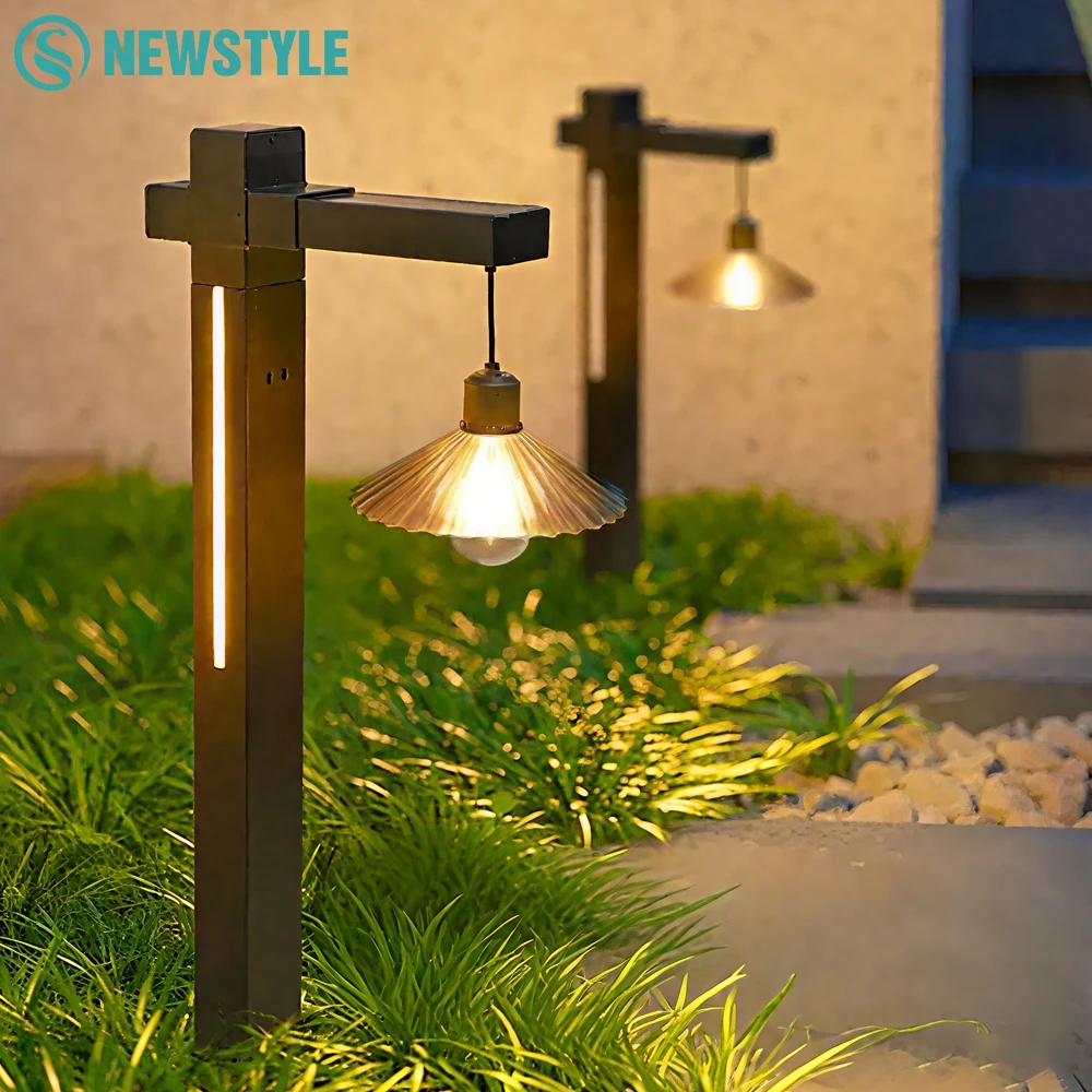 

Solar Lamp Post Light Solar Pathway Light Outdoor Vintage Solar Powered Landscape Lighting Waterproof Driveway Patio Garden Lawn