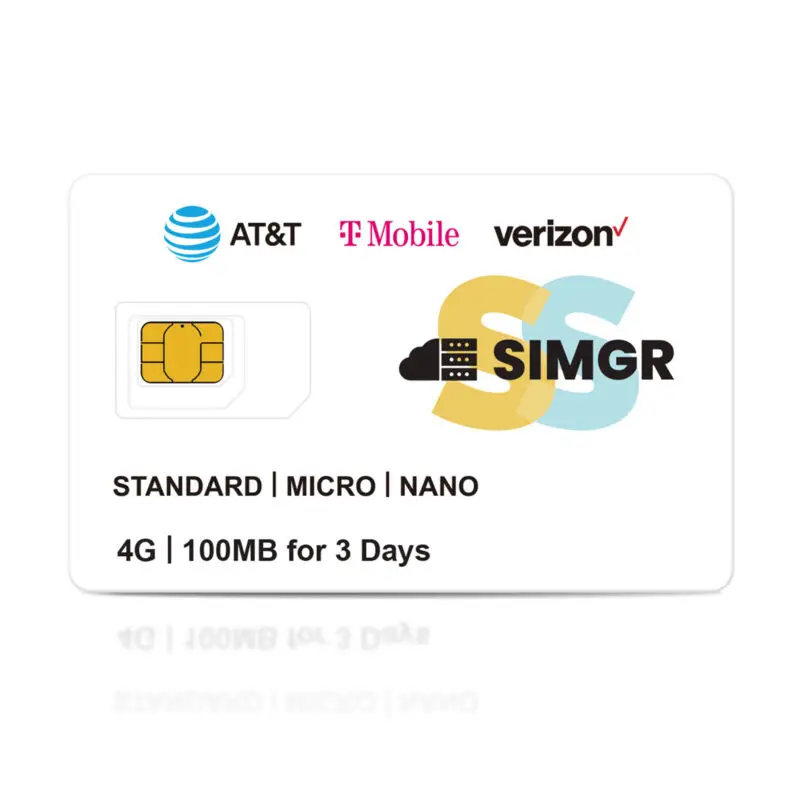 بطاقة SIM 4G LTE لـ AT&T T-Mobile وشبكة Verizon المدفوعة مسبقًا في الولايات المتحدة الأمريكية الدفع كما تذهب