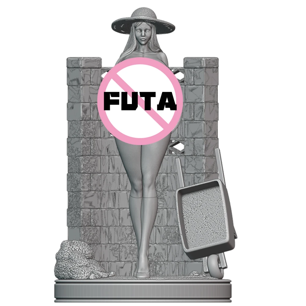 

FUTA Belle lovely Sexy Lady 1/24 Scale Resin Figure Model Kit Sexy Unassembled Unpainted Doll 3D Printing DIY Statue Crafts Toy