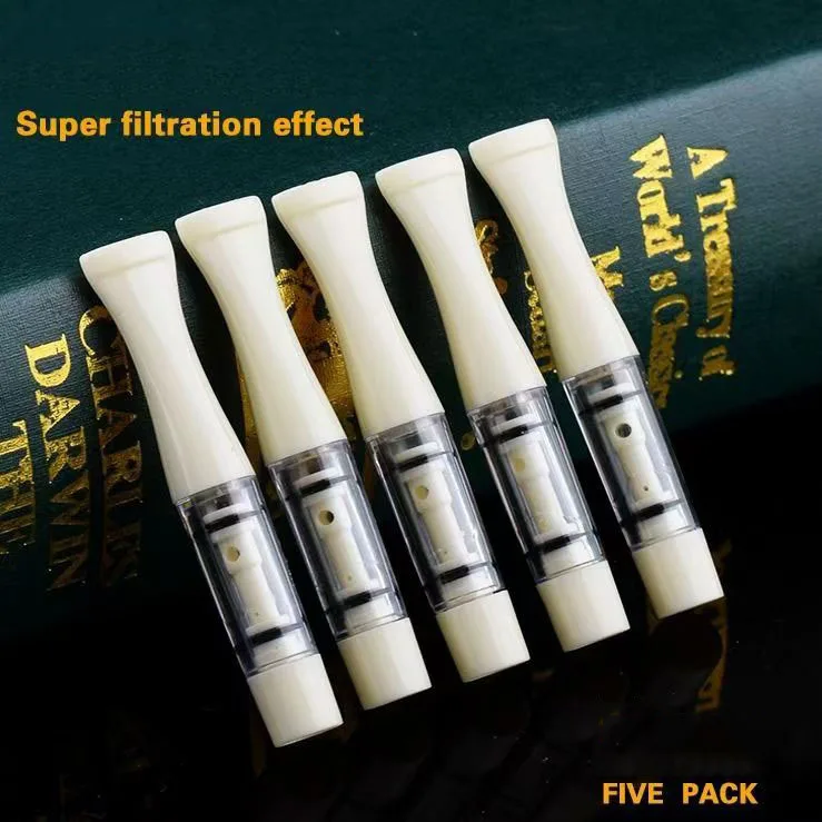 Slim Cigarette Filter Tips 0.5mml Ultra Thin Tar Reduction Filters, 5pcs Disposable Mouth Tips for Slender Cigarettes