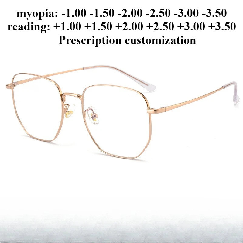 

55mm New Ultra-light Large Frame Pure Titanium Myopia Glasses Frame Female Anti-blue Light Reading Glasses