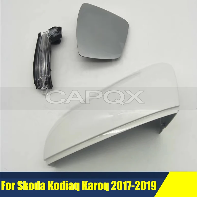 

Side Rearveiw Mirror For Skoda Kodiaq Karoq 2017-2019 Side Rear View Mirror Cover Reversing Mirror Frame Cap Lens