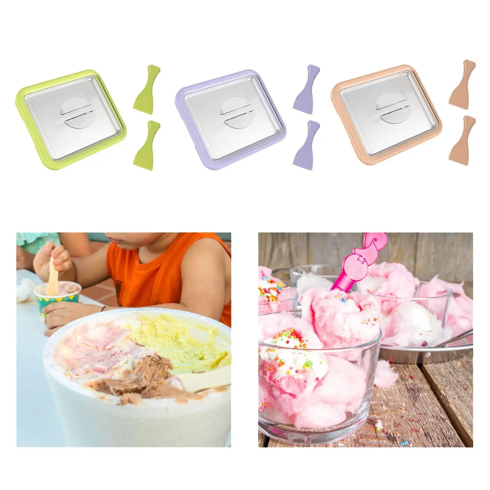 Fried Yogurt Machine DIY Ice Cream Plate Maker for Frozen Yogurt Soft Serve