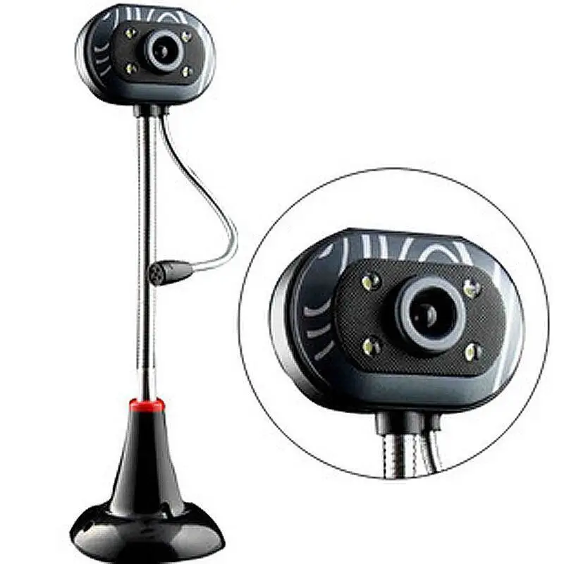 HD Webcam CMOS USB 2.0 Wired Computer 480P Web Camera With LED Fill Light Built-in Microphone for Desktop Computer Notebook PC