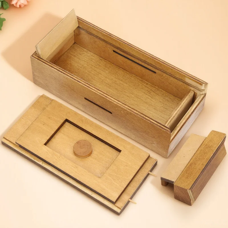 Boîte de Puzzle en bois de qualité supérieure avec compartiment dissimulé, cadeau de développement de Coordination œil-main pour enfants et adultes