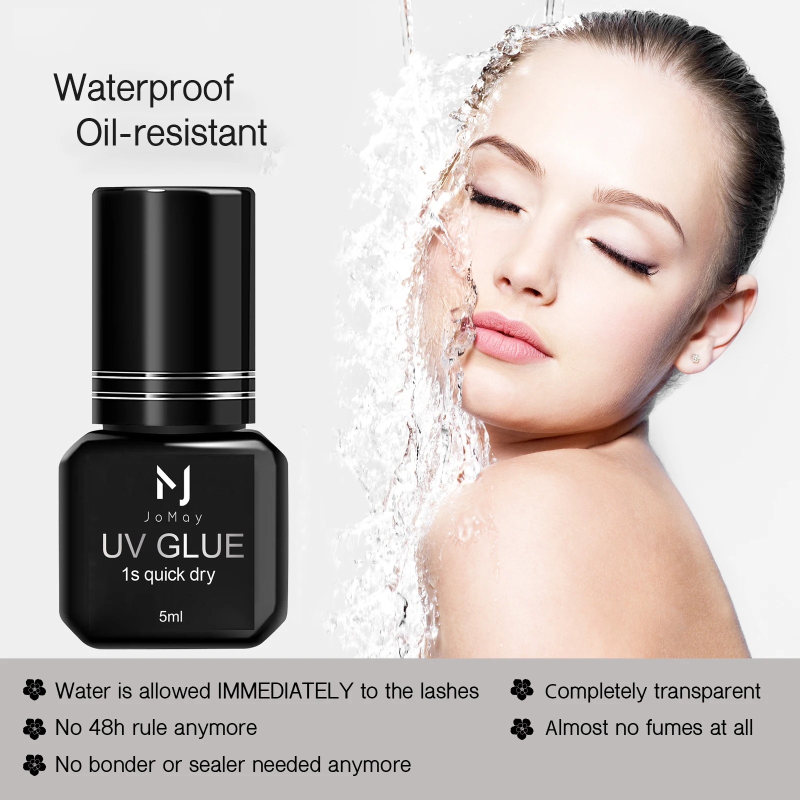 Uv Wimperlijm Make-Up Gereedschap Waterdicht Snel Droog In 1 Seconde Wimperverlenging Levert Kleurloze Smakeloze Wimperlijm