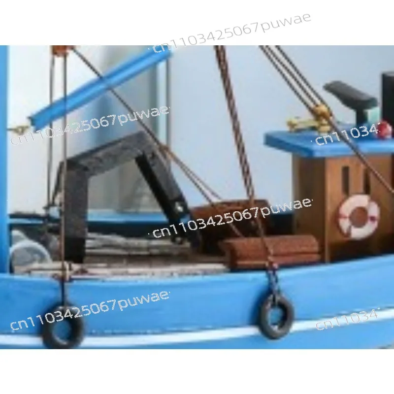 

Модель средиземноморского деревянного рыболовного корабля | Декоративное украшение в виде акулы для гостиной или ресторана