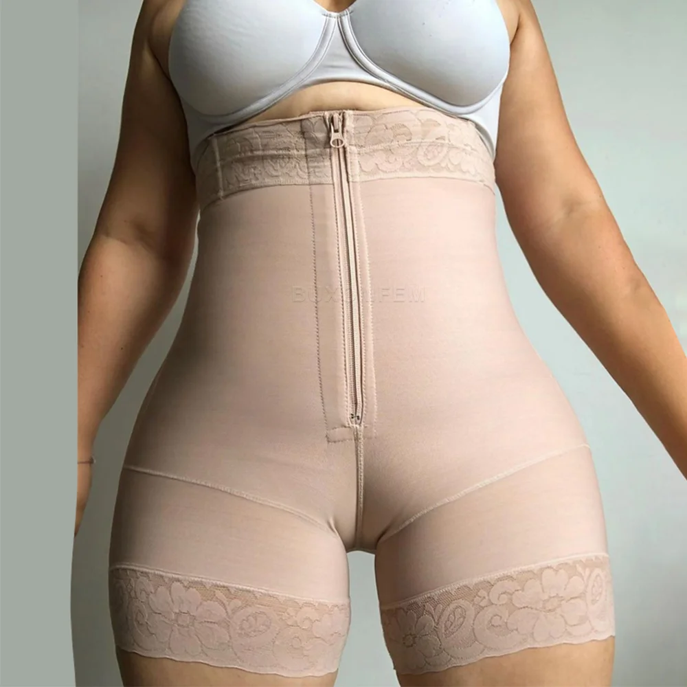 Extra High Waist Short with Zipper Seamless Skin-Friendly Comfortable Easy to Care Butt Lifter Slimming Underwear Body Shaper