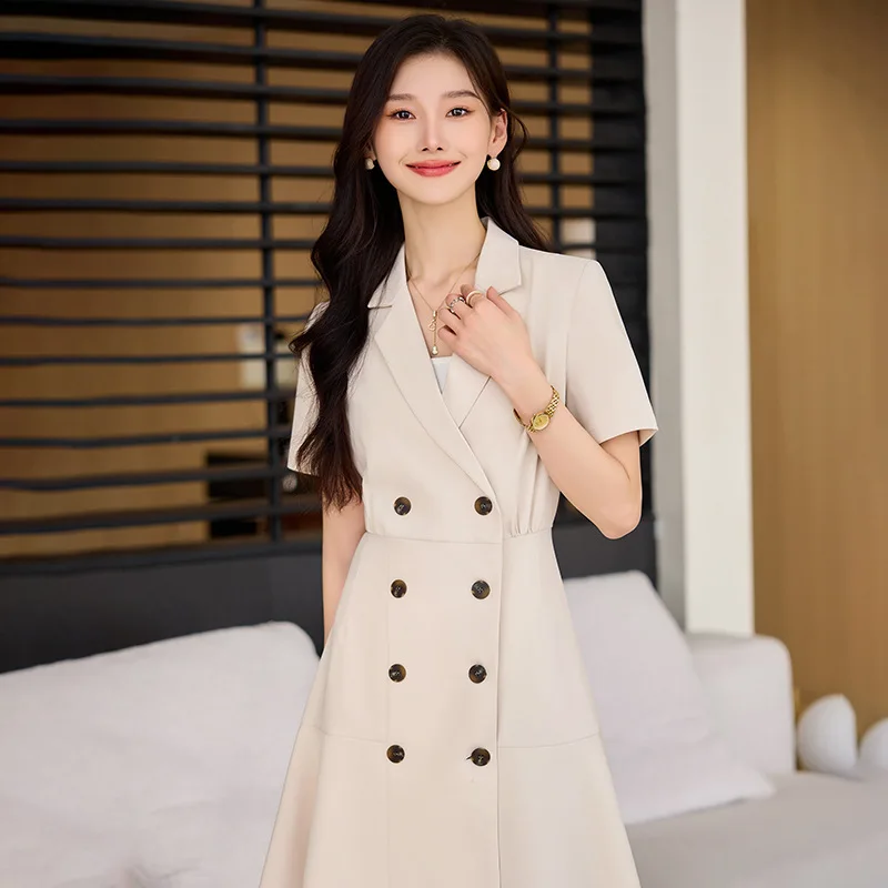 

Стильное профессиональное платье для женщин 2025: Новинка лета, приталенный крой, стройнящий силуэт, деловой костюм-платье с короткими рукавами и элегантным дизайном.