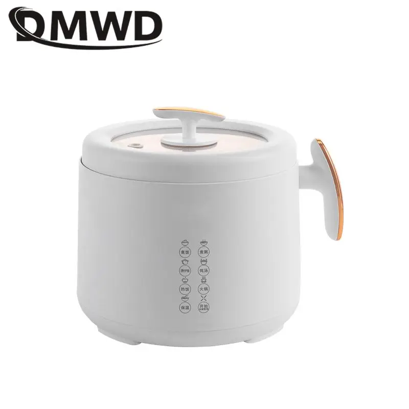 DMWD 1.6L Electric Rice Cooker Slow cooker Split Multicooker Soup Congee Stewer Hotpot Noodles boiler 24H Reservation Keep Warm