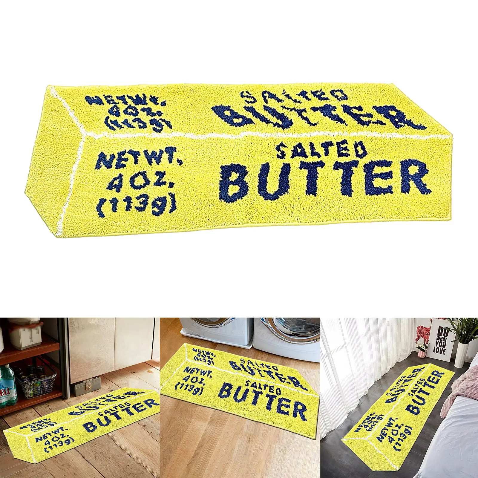 Butter Block Door Mat Bathroom Living Room Welcome Door Decorative Floor Mat Party Decoration Floor Mat Room Floor Knitted Throw