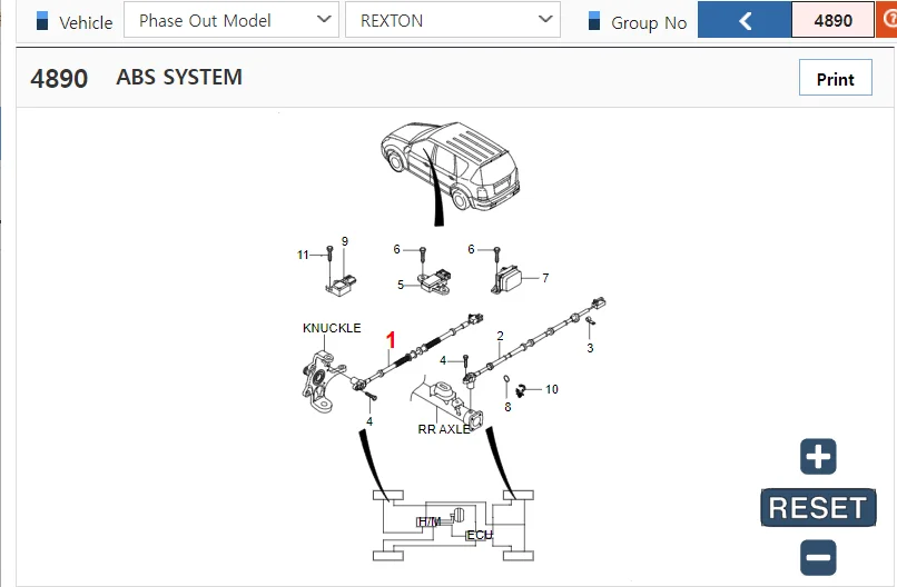 مستشعر سرعة العجلات الأمامية الأصلي 4892009000 لسيارة سانج يونج أكتيون كيرون أكتيون سبورت ريكستون