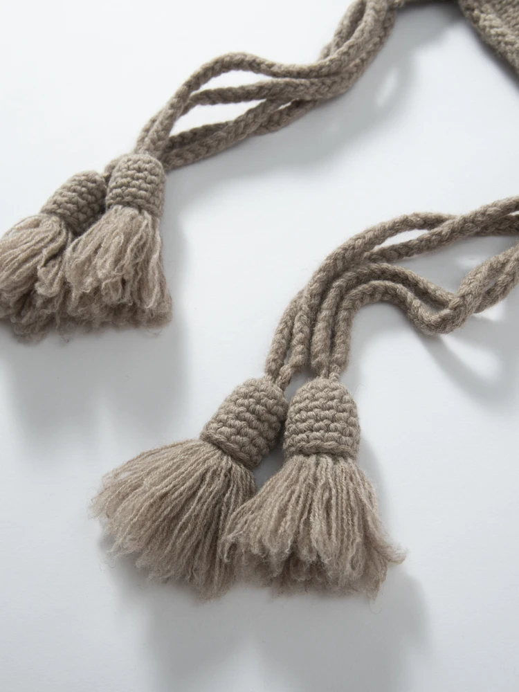 TLOML Autumn Winter Women's Cashmere Hat 100% Cashmere Cable Knitting Sui Tou Hats Warm Pullover Caps Casual Cashmere Comfy Hats