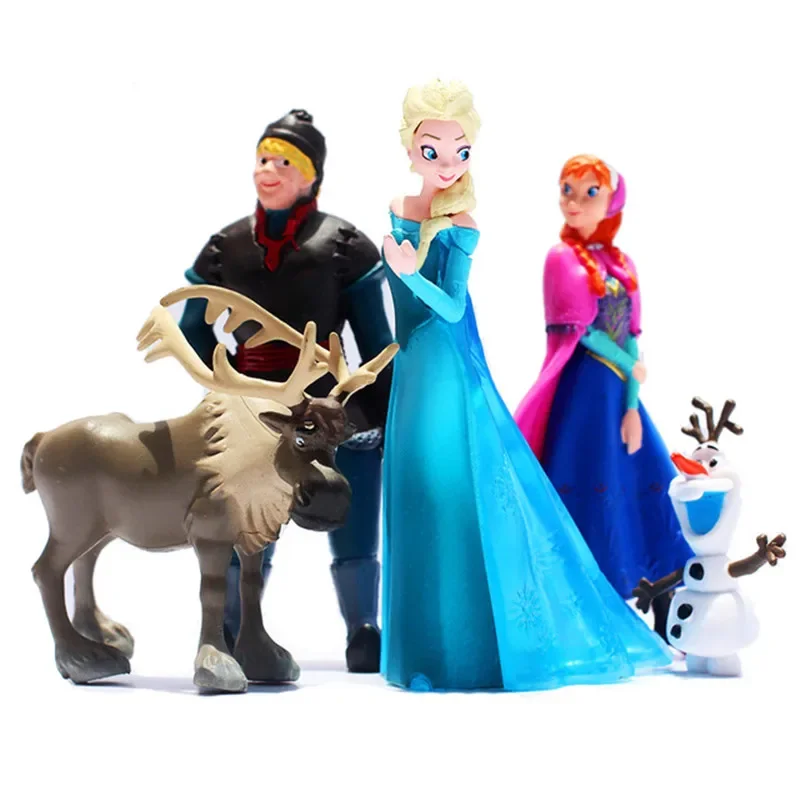 

Disney 5-7pcs/Set Cartoon Frozen The Snow Queen Princess Anna Elsa PVC Model Doll Collection Cake Wedding Decoration Action Toya