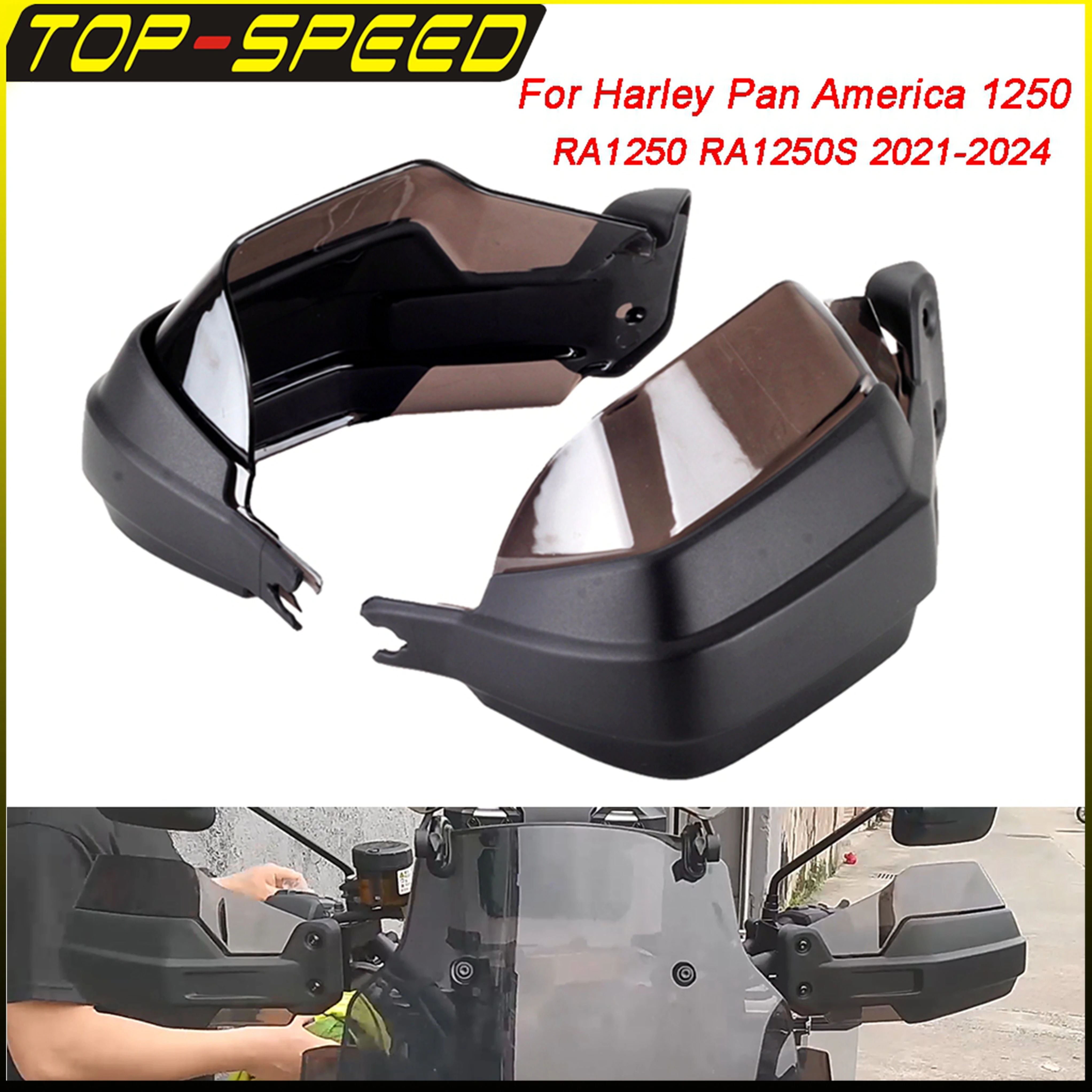 

PP+PC Wind Handguard Hand Guard For Harley Pan America 1250 RA1250 Special RA1250S Motorcyle Handlebar Guards Protection 2021-24