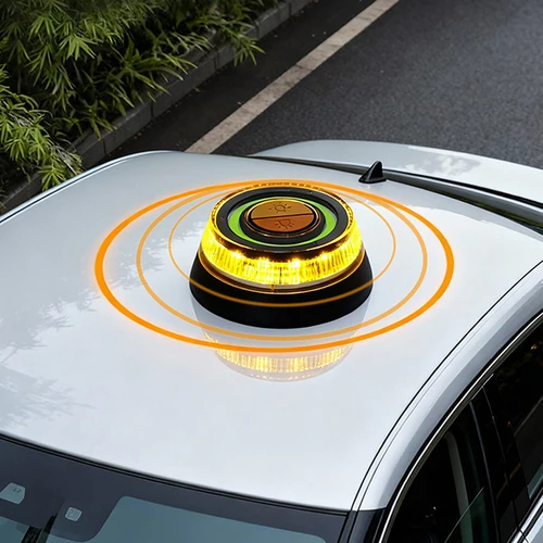 Imagen 2 del producto Luz de baliza de emergencia para coche, luz de advertencia de techo de alto brillo, lámpara intermitente estroboscópica de adsorción magnética, lámpara de señal de seguridad nocturna