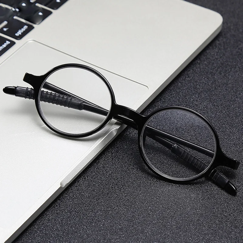 Spring Hinge Round Reading Glasses Women Men Diopter Magnifier Presbyopic Glasses Ultralight Far Sight Eyewear +10~+40