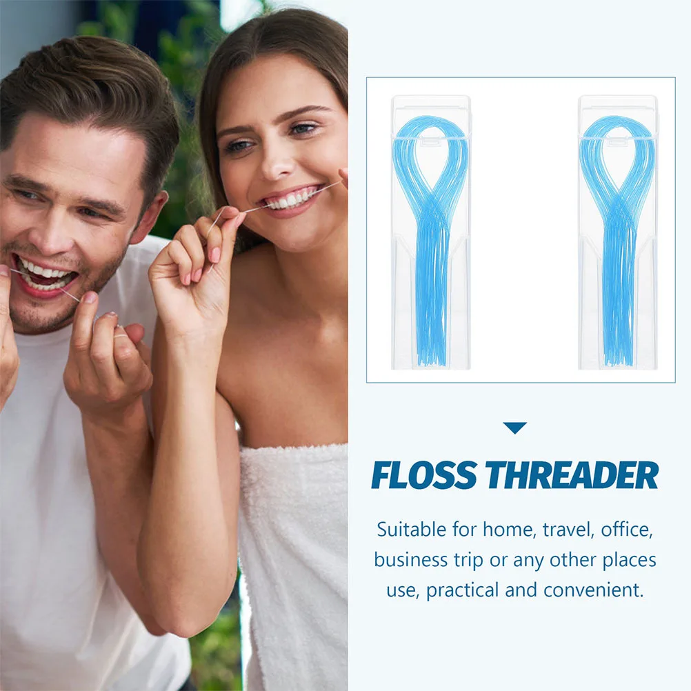 

100pcs Dental Nylon Braces Multipurpose Threaders For Bridges Orthodontic Appliances Sturdy High-Grade Nylon Floss Threaders For