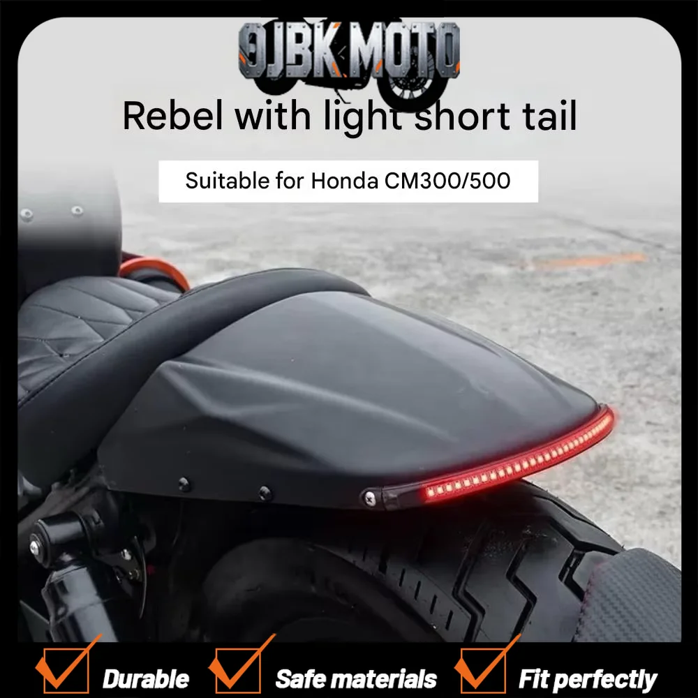 【Perfect fit】For Honda CM300 modified retro short tail rear fender rear mud tile with taillight turn signal integrated