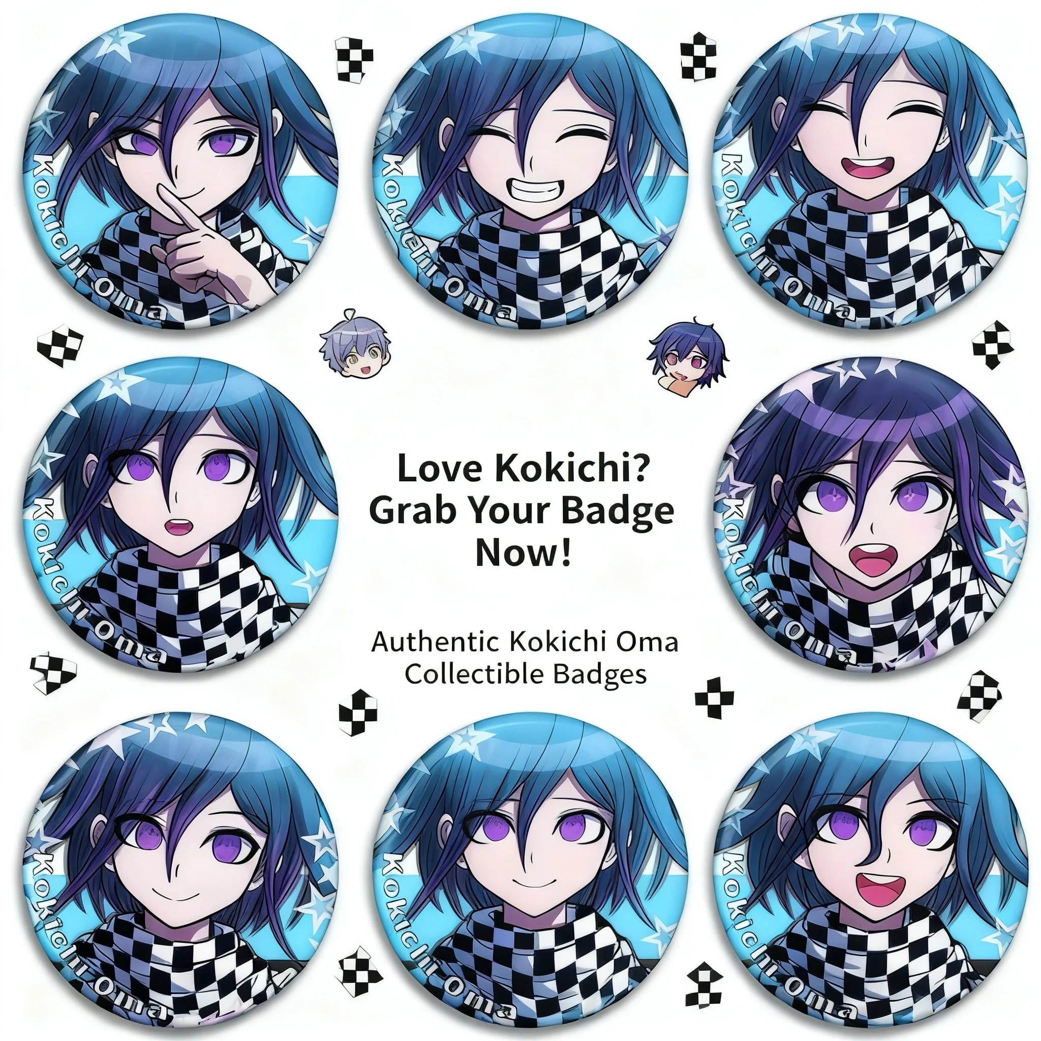 

Danganronpa Anime Badge Pendant Accessory Anime Merchandise Pin Brooch Medal Komaeda Nagito Personal Collection Cosplay Gift