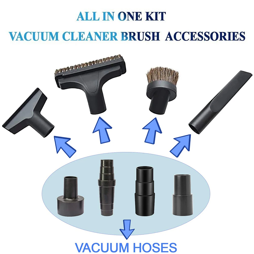 5pcs Universal Vacuum Hose Adapter Kit Reducer Converter From 1 1/2 Inch To 1 1/4inch Dust Extraction Hose Connector