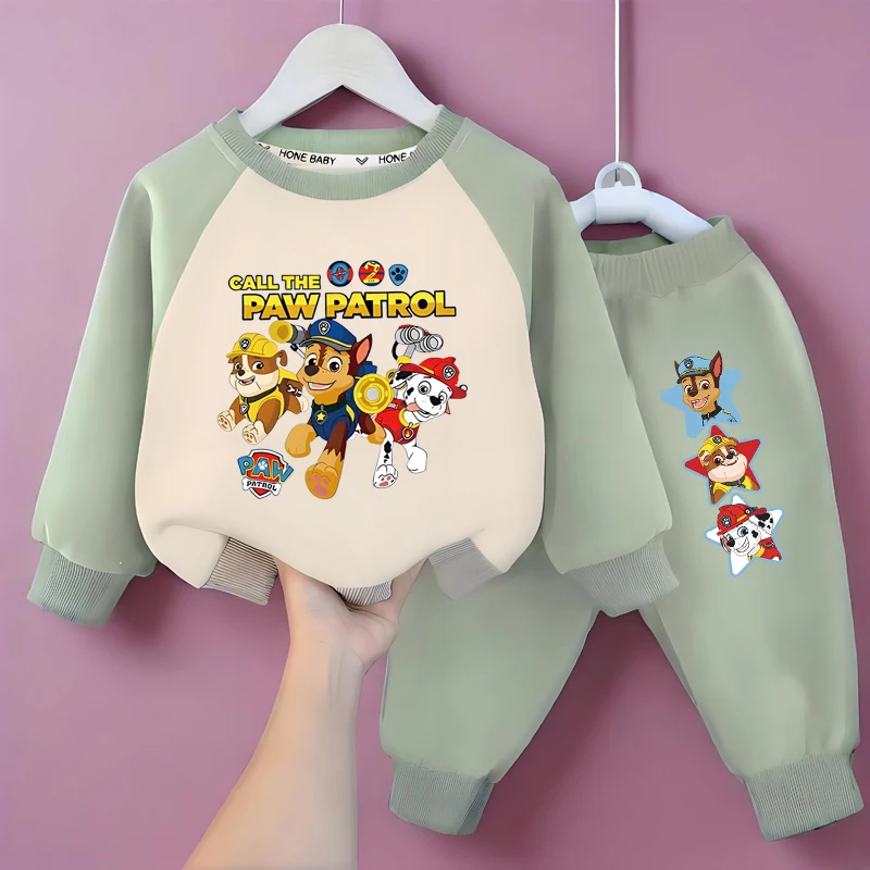 باو باترول ربيع الخريف الأطفال تقسم طويلة الأكمام البلوز مجموعات الفتيان البلوز بانت 2 قطعة دعوى الاطفال مجموعة ملابس رياضية #4