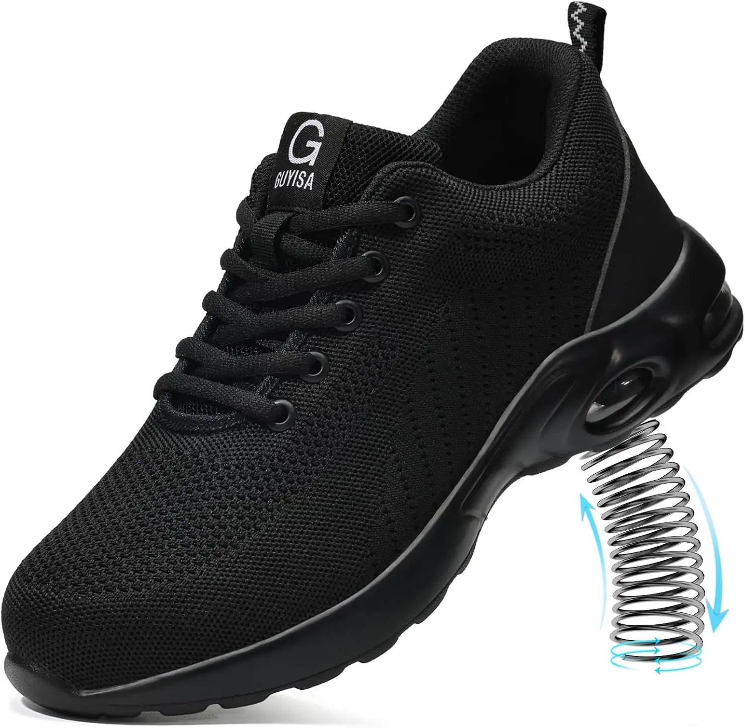 

Модная рабочая обувь на воздушной подушке, легкая дышащая защитная обувь, женская рабочая обувь со стальным носком, устойчивая к ударам и пирсингу