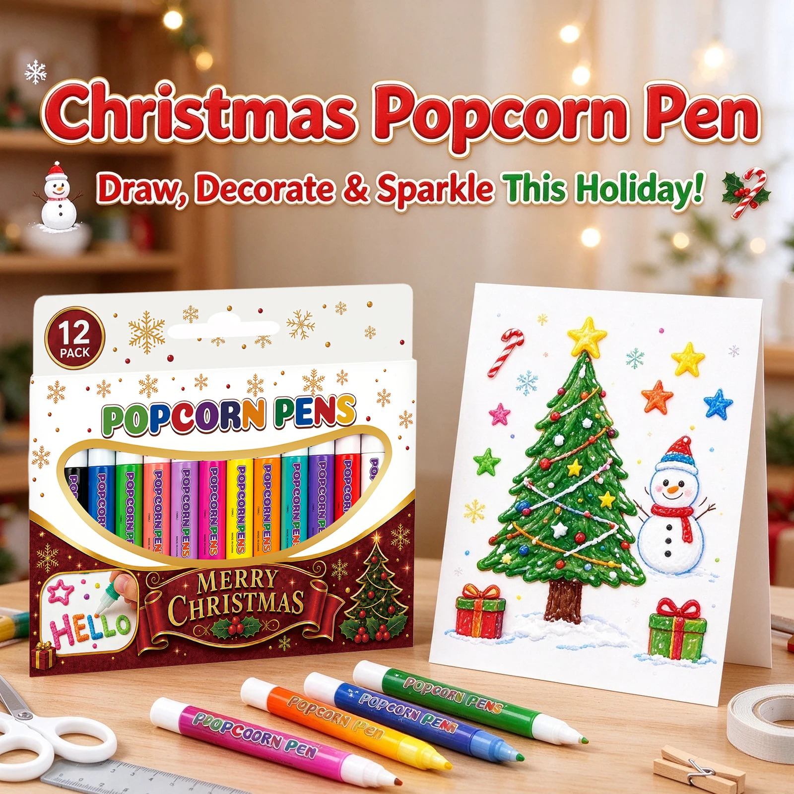 Copic Marker Sketch - 12 Colors Popcorn Pens Puffy 3D