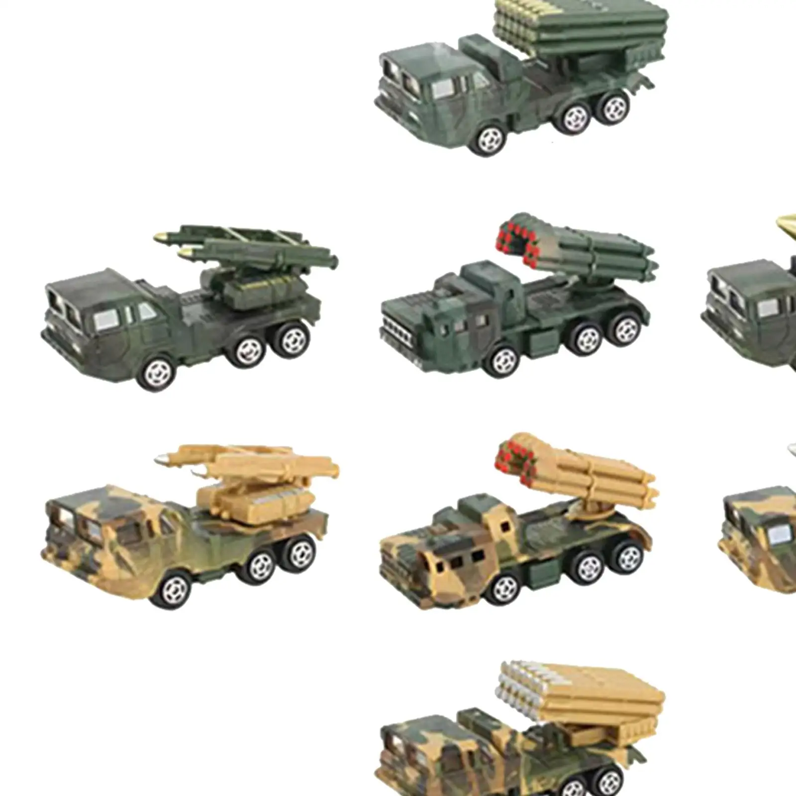 8 Pieces 1/64 Scale Miniature Truck Models Miniature Landscape Decor Education Toy Transport Toy Mini Vehicle for Children Boys