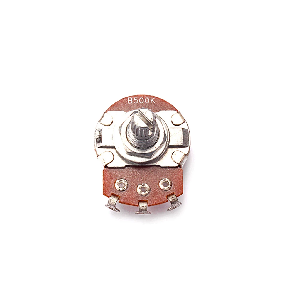 

B500k Guitar Potentiometer 15mm Shaft Audio Volume Tone Control Replacement Easy Install