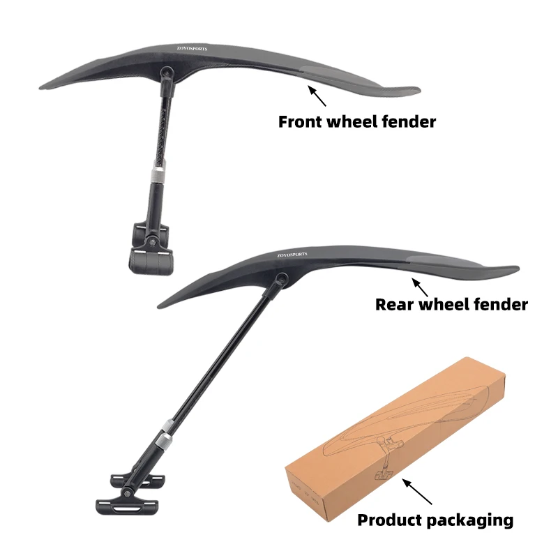 ZOYOSPORTS MTB Bike Mudguard Fenders Removable bike Mudguard Quick-release support Front Rear Fender - view 5