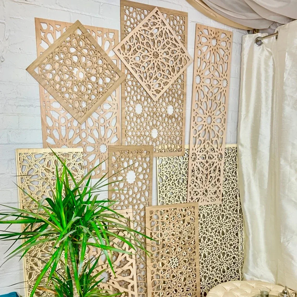 

Decorative muslim mosque dome laser cut metal aluminium wall partition perforated CNC aluminum privacy screen