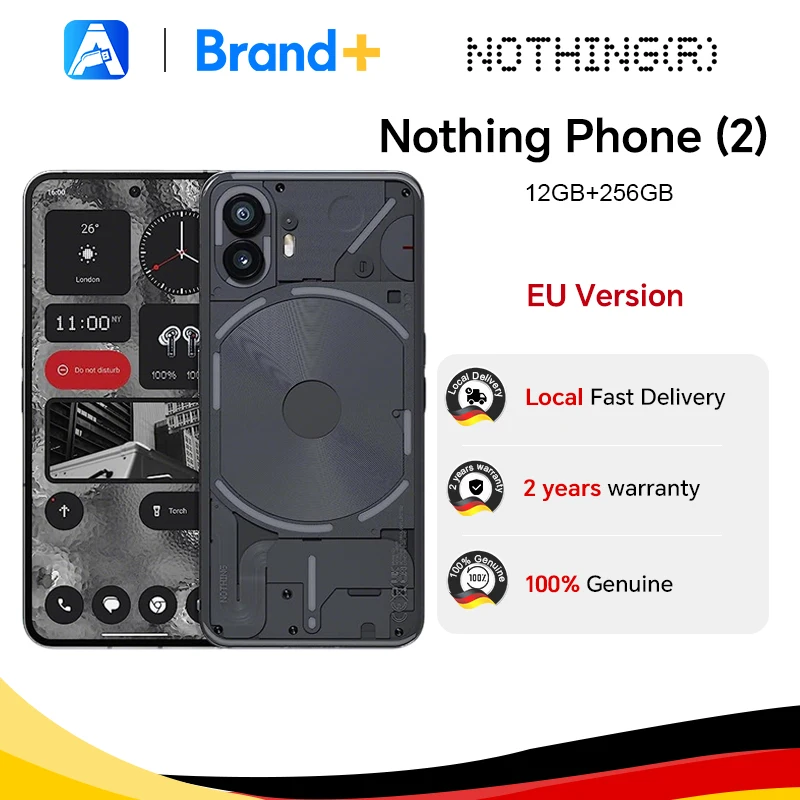 NOTHING Phone (2) Écran flexible LTPO OLED de 6,7 pouces, Snapdragon 8+ Gen 1, Nothing OS 2.0, double caméra arrière 50 MP, caméra frontale 32 MP