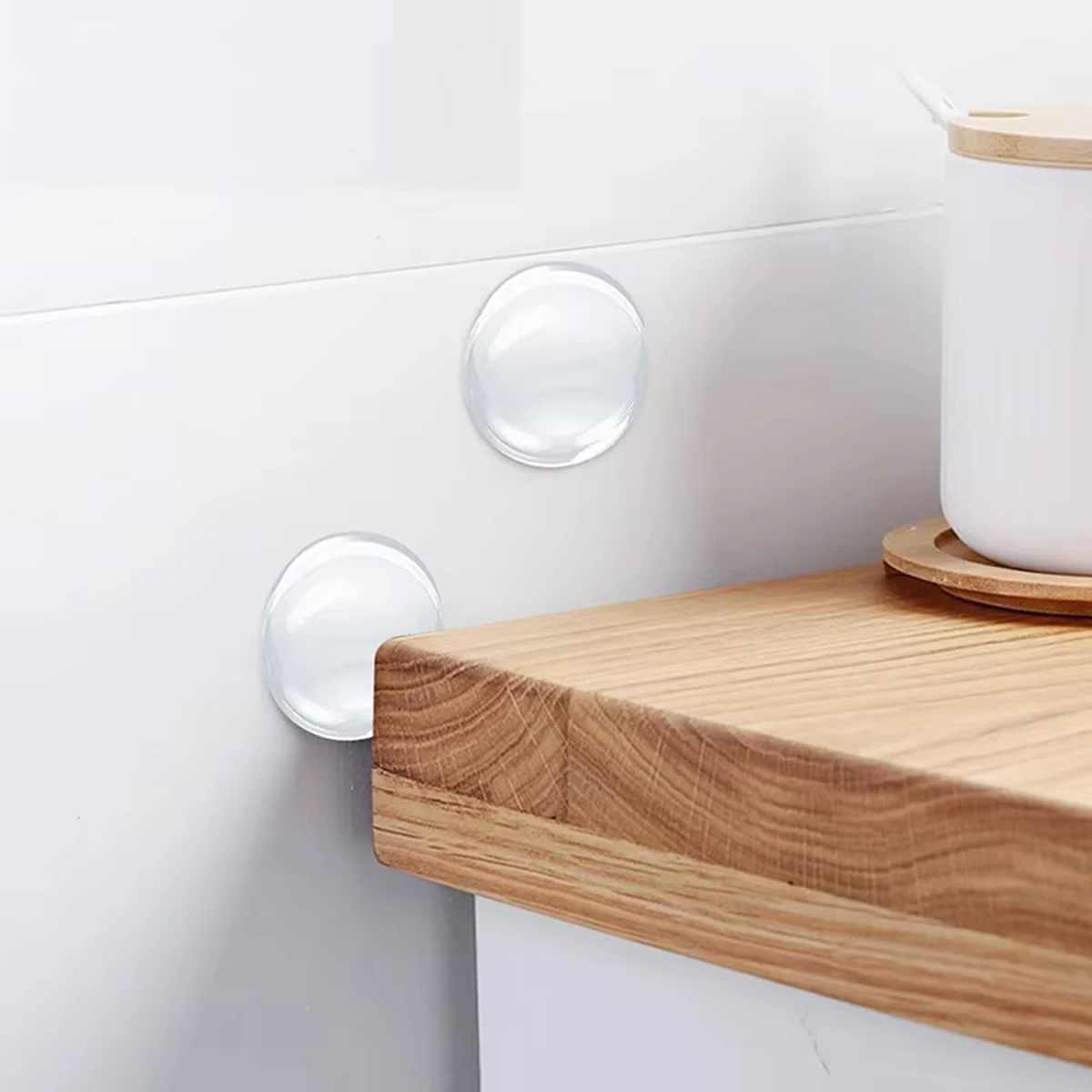 6/12PCS Round Door Handle Anti-Collision Silicone Sticker Protection Silent Buffer Sticker Does Not Damage The Wall Or Paint