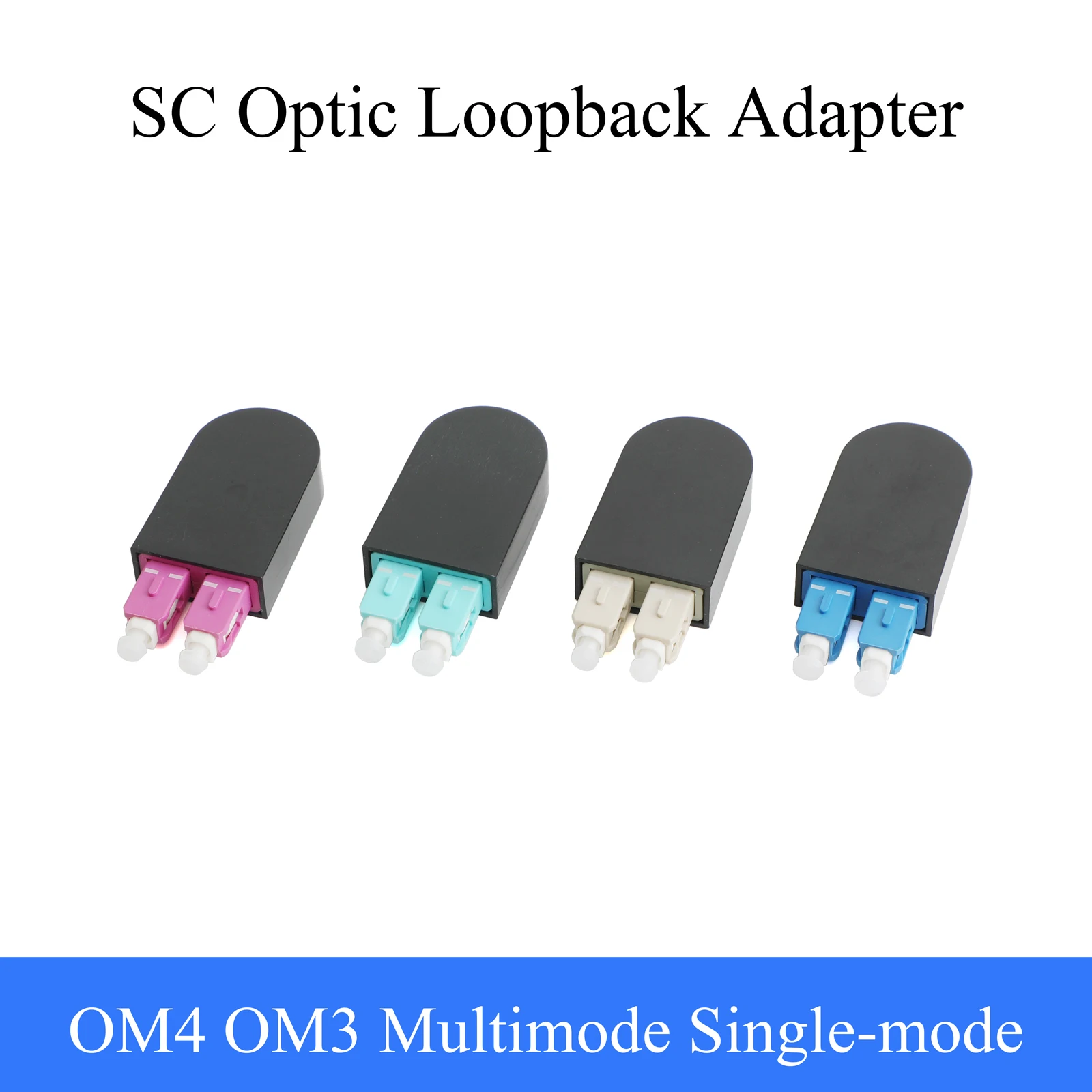 5ชิ้น2SC สายไฟเบอร์ออปติกวนกลับตัวผู้โหมดเดี่ยวมัลติโหมด OM3 OM4อะแดปเตอร์ปลั๊กทดสอบลูปตัวเชื่อมต่อไฟเบอร์ออปติก